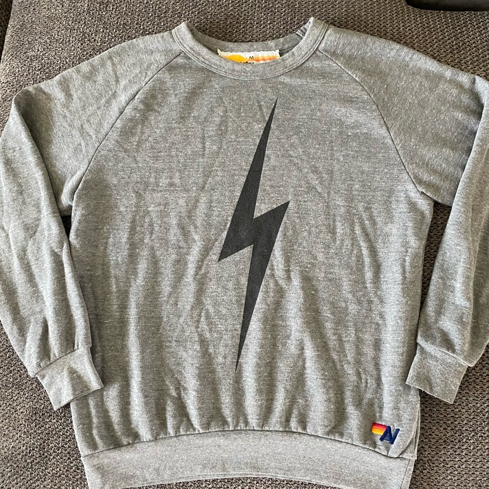 COPY - Aviator Nation Gray Bolt Crewneck sweatshirt, sz M